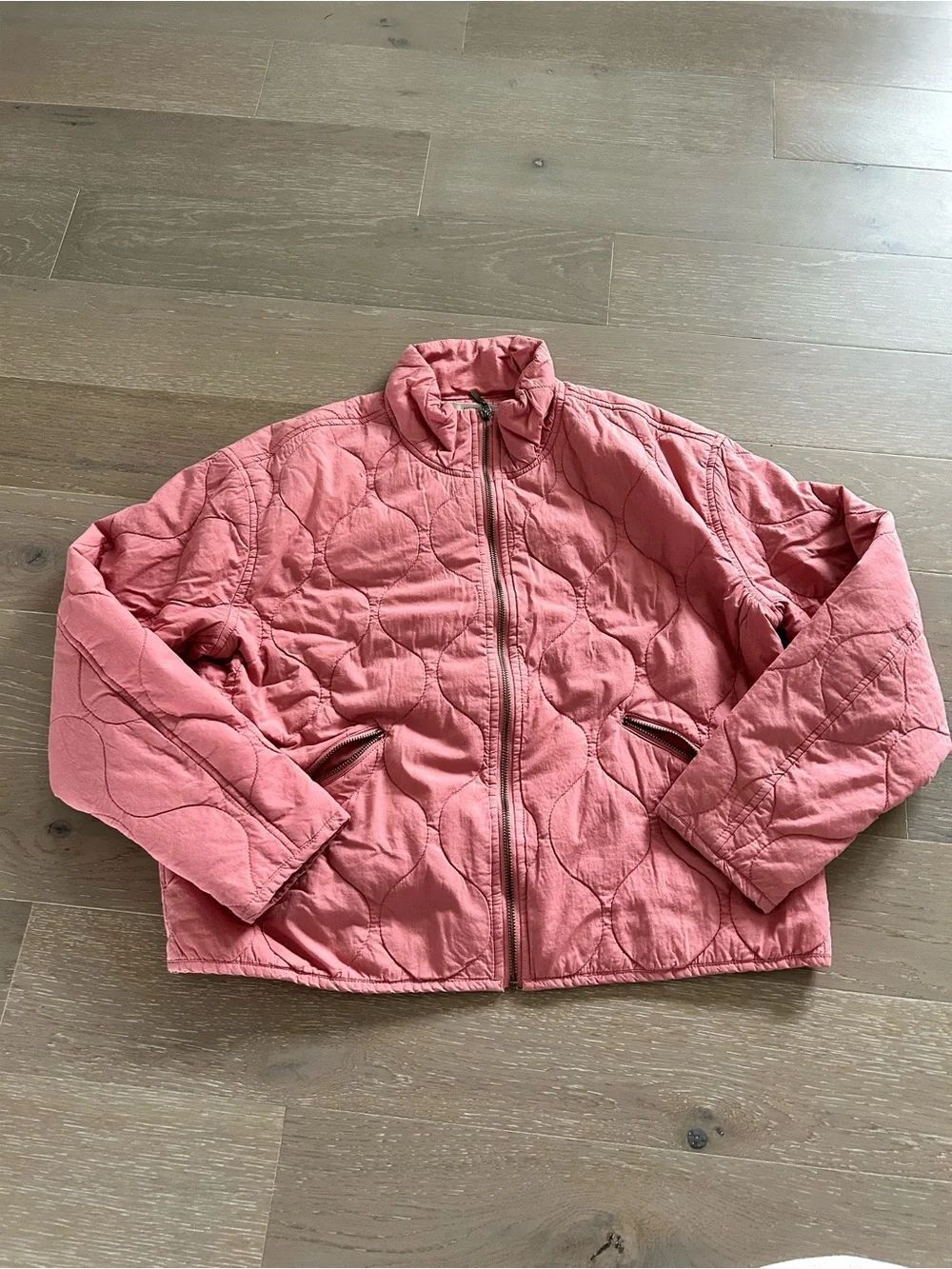Lucky Brand Quilted Puffer Jacket - Coral Pink